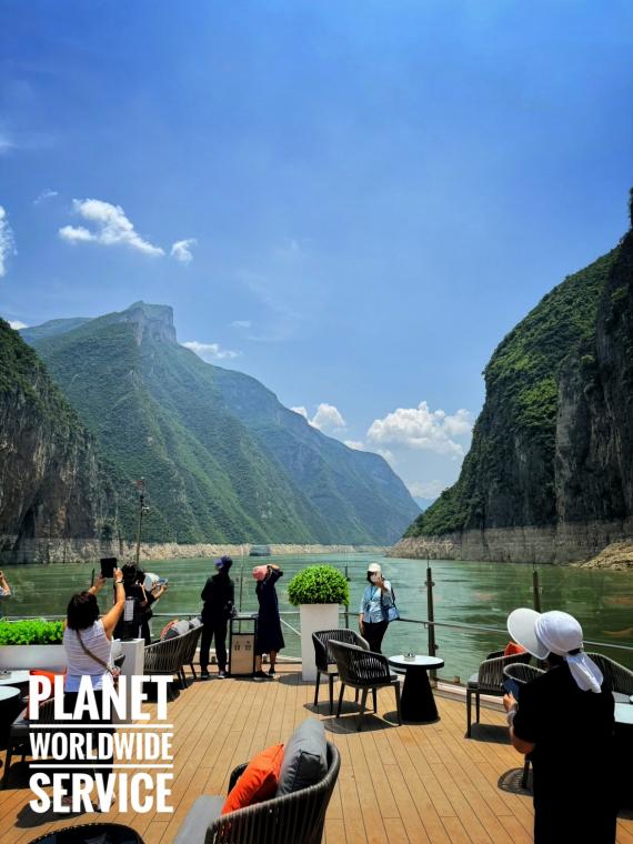 บรรยากาศล่องเเรือสำราญแม่น้ำแยงซีเกียง