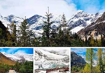 ทัวร์ซงผิงโกว ภูเขาสี่ดรุณี อุทยานสวรรค์ ภูเขาหิมะ การ์เซียร์ต้ากู๋ ใบไม้เปลี่ยนสี