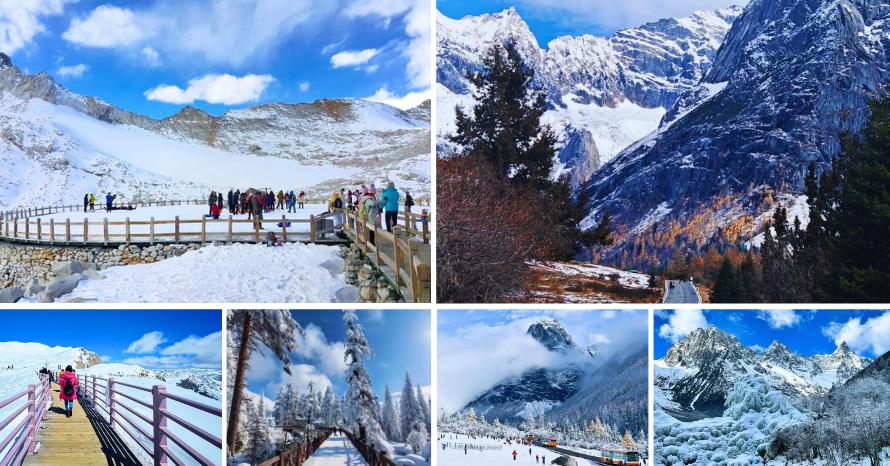 ทัวร์ภูเขาสี่ดรุณี บี้ผิงโกว ธารน้ำแข็งต้ากู๋ปิงชวน ช่วงหิมะสวยงาม ทัวร์ภูเขาสี่ดรุณี บี้ผิงโกว ธารน้ำแข็งต้ากู๋ปิงชวน ช่วงหิมะสวยงาม