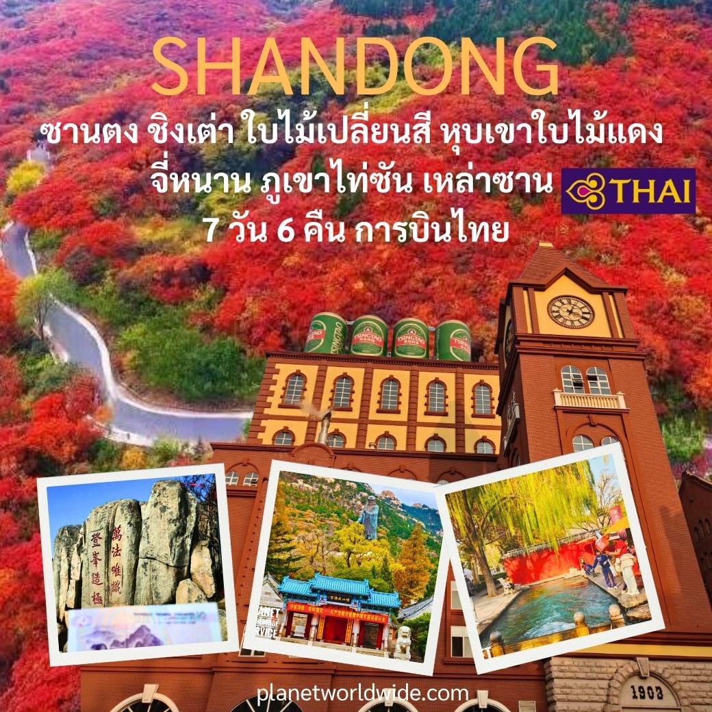 ทัวร์ซานตง ชิงเต่า ใบไม้เปลี่ยนสี หุบเขาใบไม้แดง จี่หนาน ภูเขาไท่ซัน เหล่าซาน การบินไทย